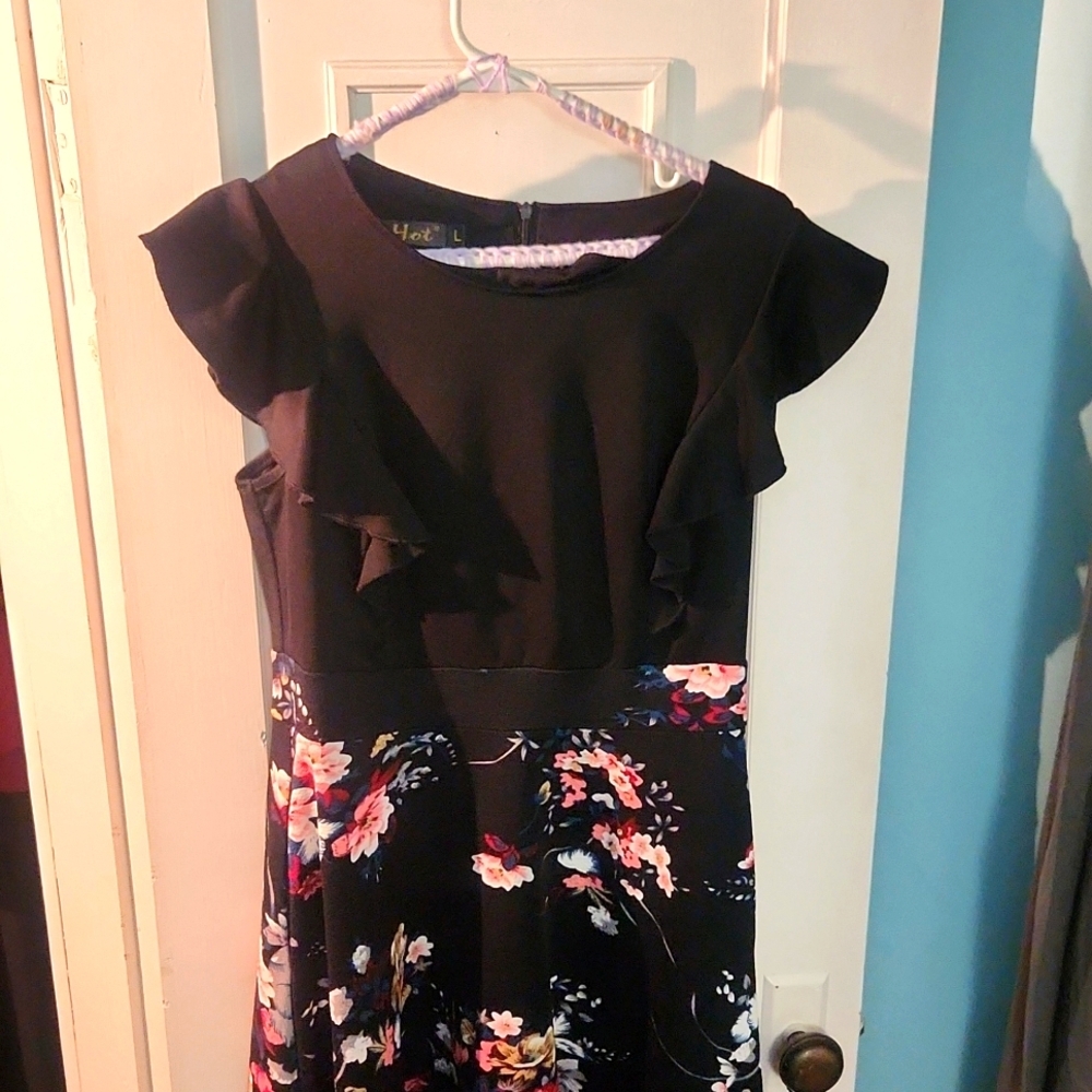 FLORAL summer Ruffle Dress